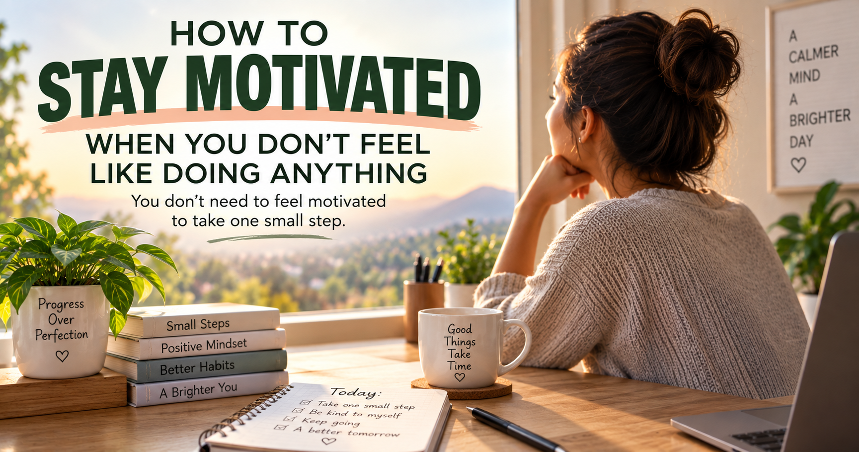 Staying motivated with small steps and consistent action