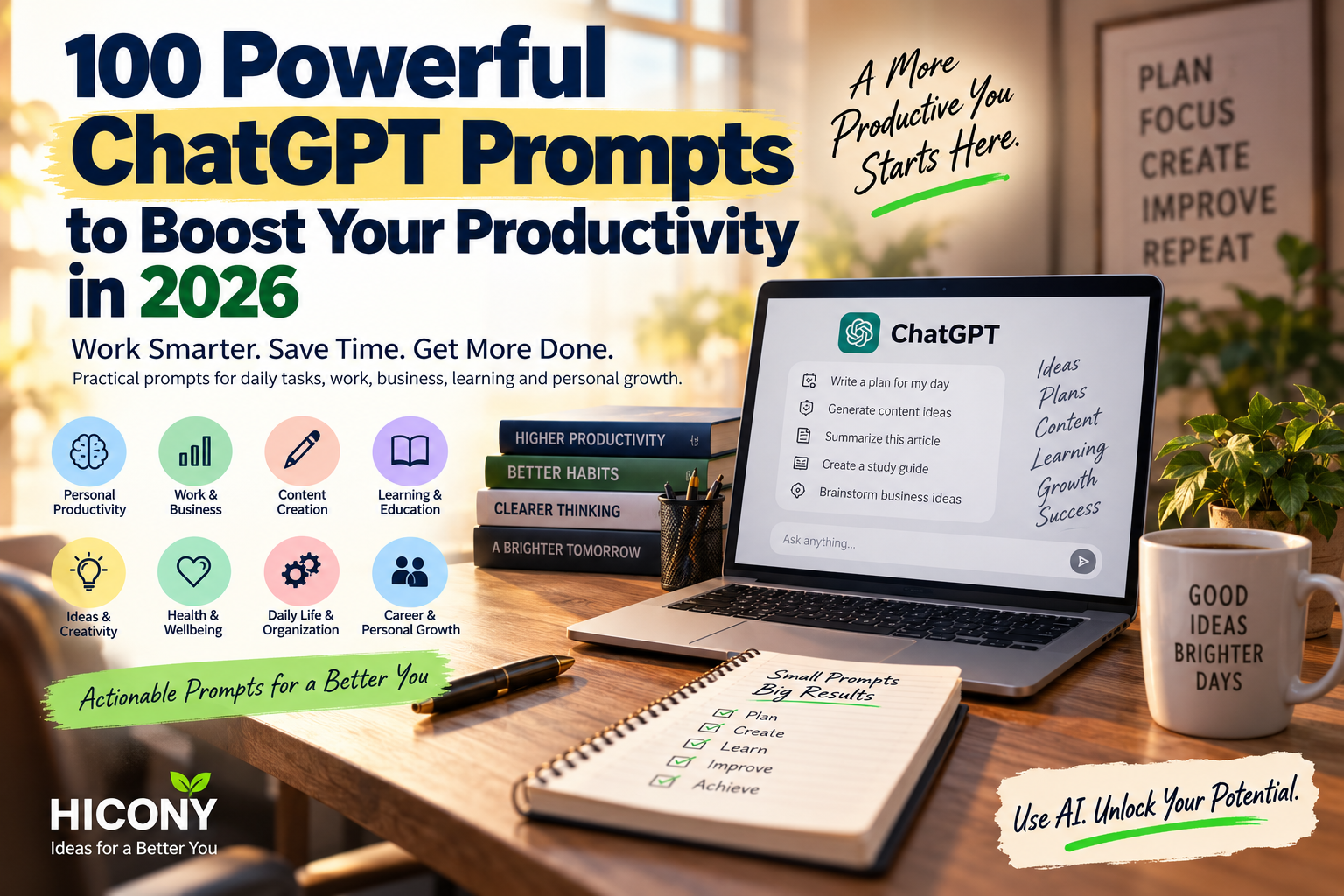 100 powerful ChatGPT prompts to boost productivity in 2026
