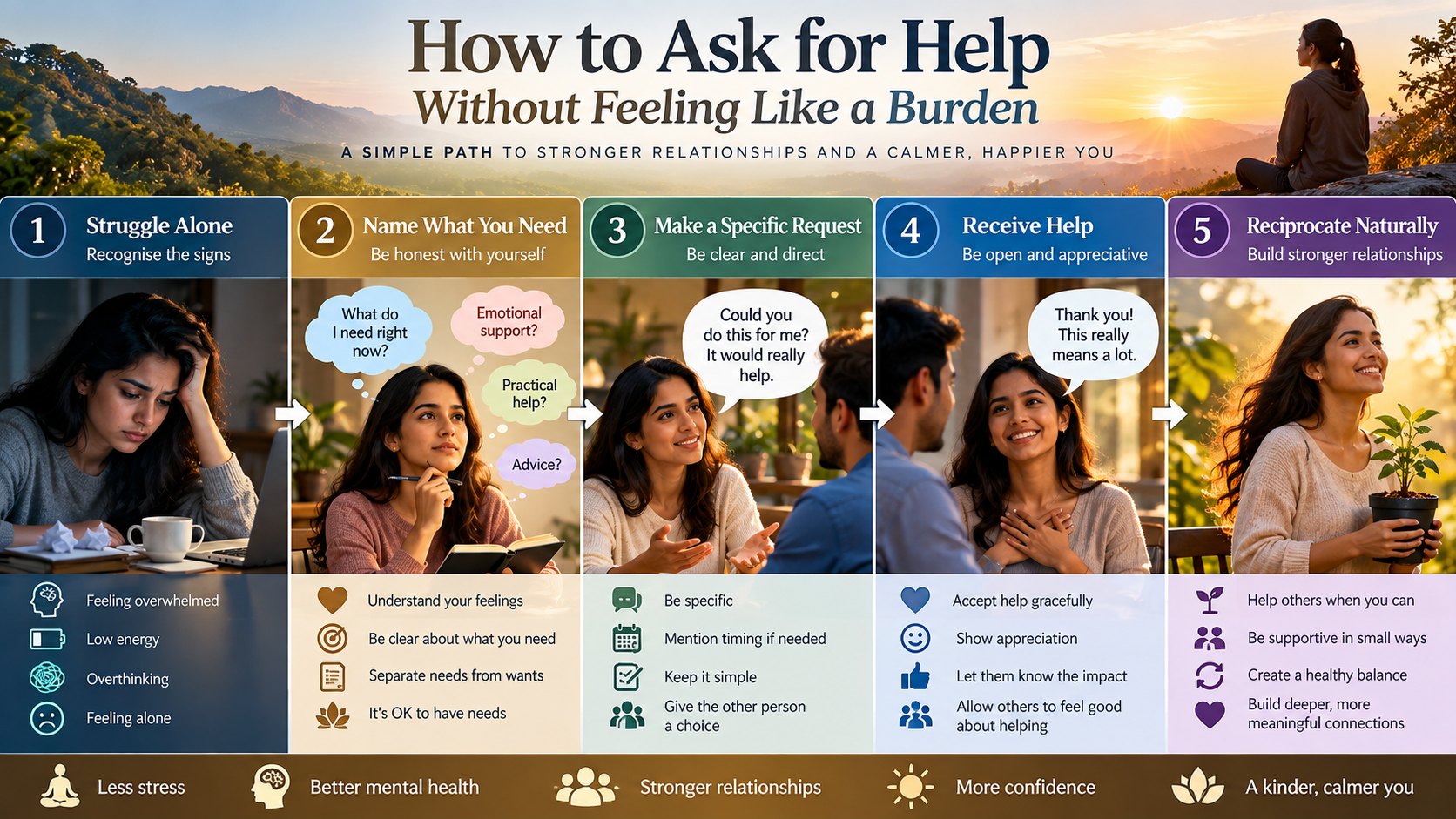 Five-step framework for asking for help without guilt